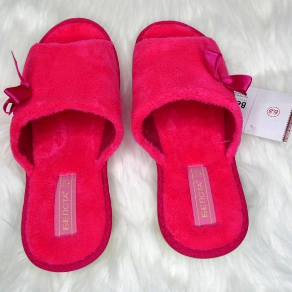 Belsta Hot Pink Open Toe Slippers - Picture 5 of 7